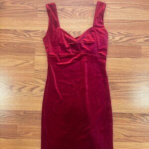 Forever 21 Red Velvet Mini Dress